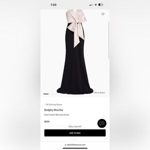 Badgley Mischka Women's Black Evening Gown